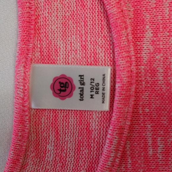 Total Girl Junior's Shirt Size M (10-12) Pink and White Blend - Picture 3 of 7